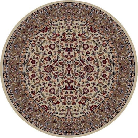 Concord Global Trading 3 ft. 11 in. x 5 ft. 7 in. Jewel Kashan - Ivory 40624